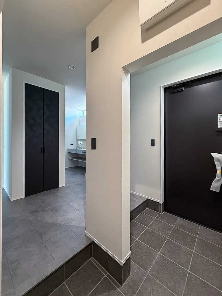 買い物袋を置いて