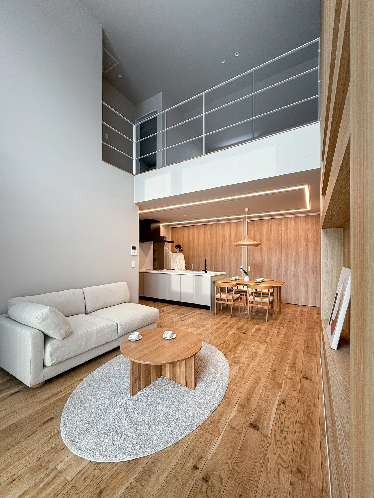 木のぬくもりに包まれる安らぎのリビング。